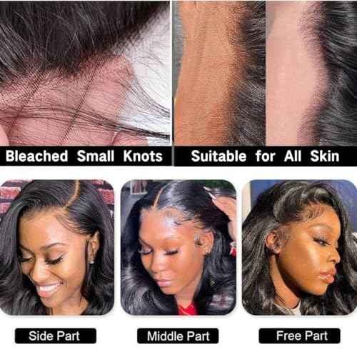 13 x 4 Lace Frontal Closure Body Wave Ear to Ear HD Lace Frontal Pre Plucked 100% Remy Human Hair Free Part 150% Density (13x4 lace closure, 18inch)