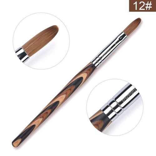 Rolabling 1pc 10#Kolinsky Sable Nail Brush with 1pc 12# Kolinsky Sable Nail Brush Set