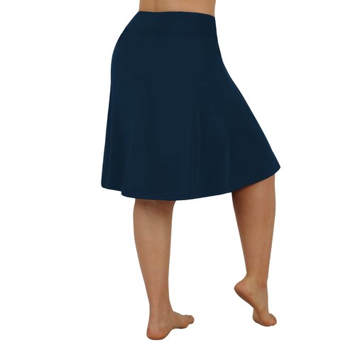 beroy Women Plus Size Skorts Skirts Knee Length Running Skirts for Women with Pockets Navy 3XL