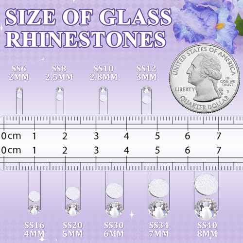 2000PCS SS20/5mm Crystal Rhinestones (Clear), Bedazzling Flatback Glass Rhinestones for Crafting Decor, Gems Diomand Charms for Tumbler Shoes Clothing Mugs Nail Art