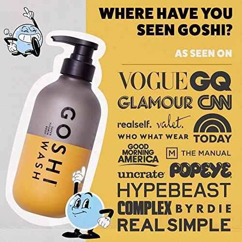 GOSHI Super Vitamin Body Wash 20 oz - pH-Balanced Exfoliating Body Wash for Men and Women - For All Skin Types