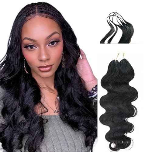 100% Human Hair Body Wave Knotless Pre-Separated Crochet Hair feather crochet human hair extensions for Women Natural Color 16 Inch 120g
