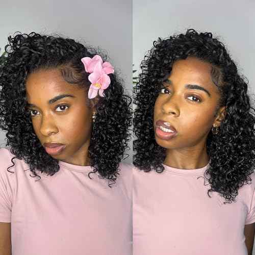 Crochet Human Hair Extensions Water Wave Pre-Separated Curly Crochet Hair Extensions Invisible Micro Loop Crochet Hair Knotless Feather Crochet Human Hair 16inch 120g