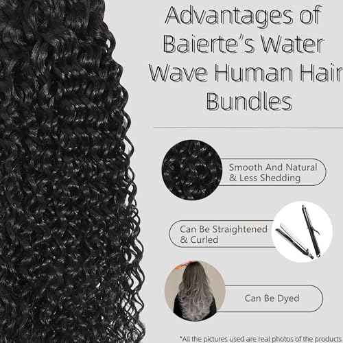 Water Wave Human Hair Bundles 16 18 20 22 Inch 12A Raw Bundles Silky Soft Wet And Wavy Water Wave Bundles For Women Natural Black Color