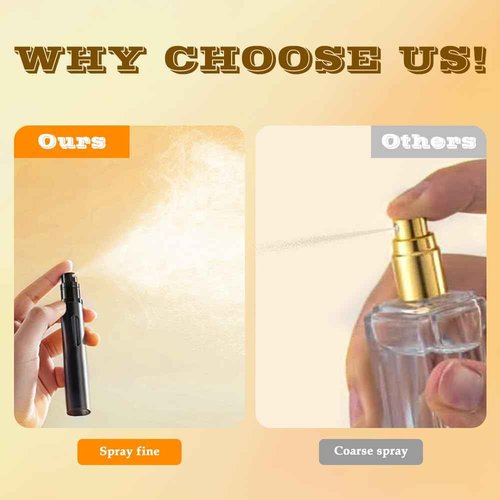 DIOHIO 10ml Perfume Atomizer Travel Refillable, 3PCS Perfume Travel Refillable Bottle,Bottom-Filling Fragrances Perfumes Bottle,Mini Cologne Dispenser,Portable Sprayer（Black-Grey-Silver）