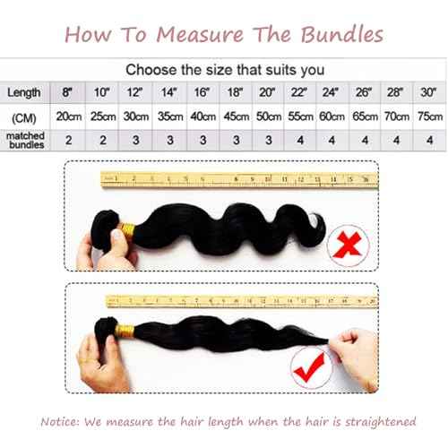 24 Inch 12A Grade Human Hair Bundles Body Wave Bundles 100% Unprocessed Brazilian Virgin Hair Bundles Double Machine Weft Brazilian Body Wave Bundles(1 Bundle)