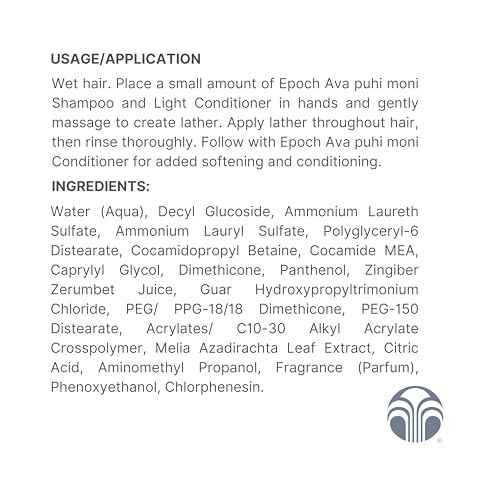 Nu Skin Epoch Ava Puhi Shampoo & Conditioner - Embrace the South Pacific Tradition of Ava Puhi Moni for 2-in-1 Hair Care, Infused with Natural Luster, Leaving Your Hair Clean