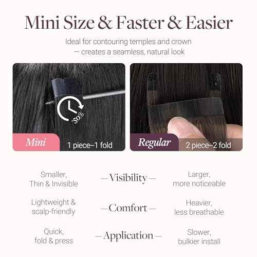 GOO GOO Tape in Hair Extensions Human Hair, 2 Dark Brown, 20inch 40g 10pcs, Mini Tape Cut to Fit£¬Skin Weft Seamless Invisible, Remy Human Hair