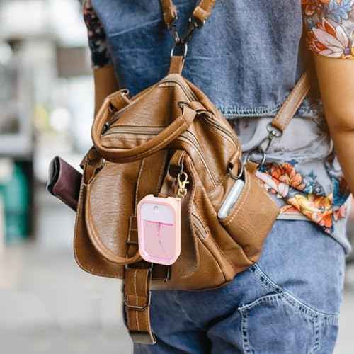 TERPINK Silicone Case Compatible with Touchland Hand Sanitizer Spray, Protective Case with Keychain for Power Mist and Glow Mist 1 fl oz, Hand Sanitizer Spray Accessory (Pink, 1 Pack)