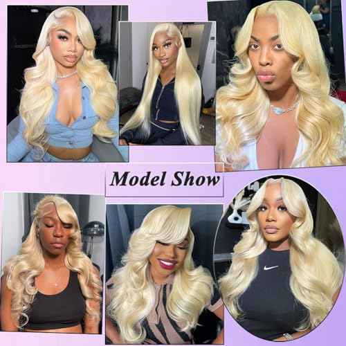30 Inch 613 Lace Front Wig Human Hair 200 Density 13x6 Body Wave HD Lace Front Wigs Human Hair Pre Plucked Blonde Wig Human Hair 613 HD Lace Frontal Wig 613 Wig for Women