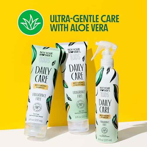 Not Your Mother's Kids Daily Care Bundle - Fragrance Free Shampoo, Conditioner, and Detangler (3-Pack) - Scent Free Hair Products for Kids