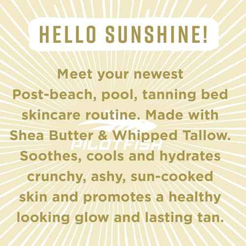 Sun & Done Whipped Beef Tallow for Skin - After Sun Care with 7 Simple Ingredients Including Shea Butter & Coconut | Sun Burn Cream, After Tanning Lotion, After Sun Lotion, Gel, Moisturizer