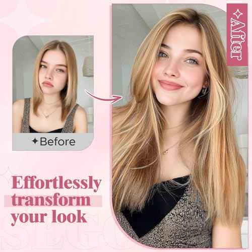 Halo Hair Extensions for Women Human Hair with Invisible Transparent Wire Adjustable Size 2 Secure Clips Long Straight Secret Hairpiece 20 Inch 4RP27R Medium Brown Mixed Dark Blonde