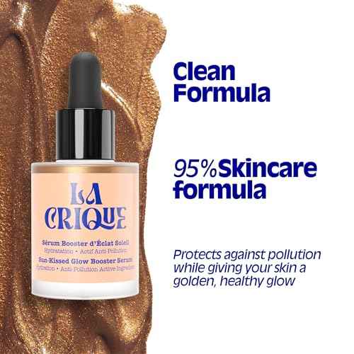 Bronzing Face Serum - Hydrating Bronzer Drops with Hyaluronic Acid & Anti-Pollution Protection - Natural Sun-Kissed Glow for All Skin Types - Vegan Friendly, Clean Beauty - 1 fl oz
