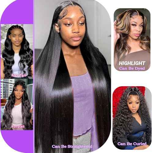 13x6 Body Wave Lace Front Wigs Human Hair 200% Density HD Lace Front Wigs Human Hair Pre Plucked Glueless Wig 100% Virgin Lace Frontal Wigs for Women Natural Color (20inch)