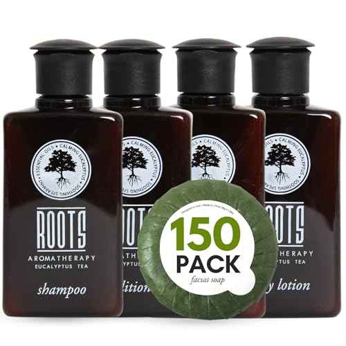 150 Piece Airbnb Essentials for Hosts,Hotel Shampoo & Conditioner Supplies for Guests, Body Wash Lotion & Soap, Travel Size Toiletries Bulk Mini Sets Hygiene Kits Bar Soaps Air Bnb