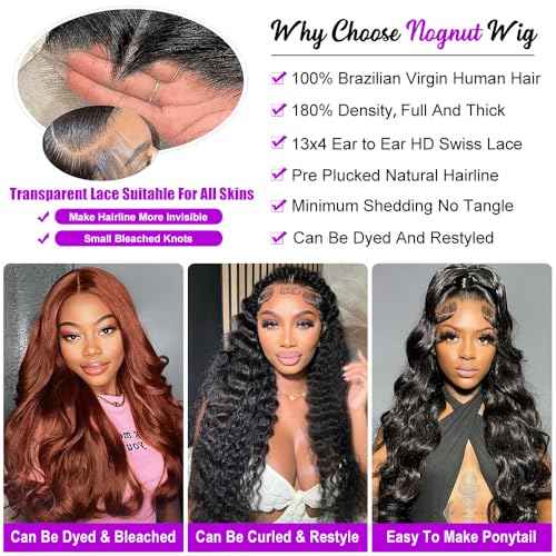 Body Wave Lace Front Wigs Human Hair 13x4 Frontal Wigs Human Hair HD Lace Pre Plucked Wigs for Women Glueless Wigs Lace Front Wigs Body Wave Wig 28 Inch