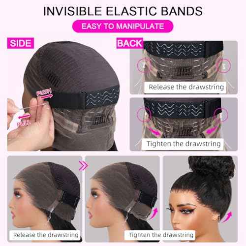 Ossilee Body Wave Glueless 360 Lace Front Wigs Human Hair Hidden Strap Pre Cut Lace Pre Bleached Knots Pre Plucked 360 Wigs for Black Women 200% Density HD Lace Front Wigs 16 Inch