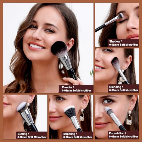 Bueart Design 36Pcs PRO Grade Makeup Brush Set with Super Holder,for discerning beauty enthusiasts&professionals Makeup Artist Crafted for your ultimate instrument for flawless,pro-grade artistry