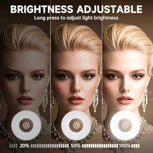 MINISO Vanity Mirror with Lights-14" x 18" Arched Makeup Mirror with 3 Color Lights, Adjustable Brightness, 10X Magnification