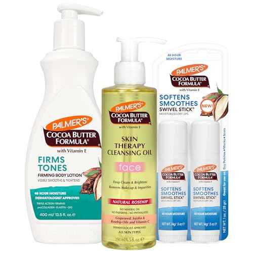 Nina Pool¡¯s Top Palmer¡¯s Picks (Set of 3): Skin Firming Cocoa Butter Body Lotion (13.5 oz), Skin Therapy Cleansing Facial Oil (6.5 fl. oz) & Moisturizing Swivel Lip Balm Stick (2 x 0.5 oz)