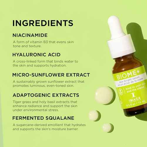 IMAGE Skincare, BIOME+ Dew Bright Serum, Microbiome Friendly Facial Serum, Boosts Luminosity and Enhances Elasticity