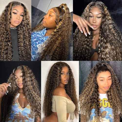 Piano Color Bundles P1B27 Highlight Deep Wave Human Hair Bundles 1b and Honey Blonde Loose Deep Weave Double Weft Brazilian Human Hair Sew-In Weave Extensions 26 28 30 Inch