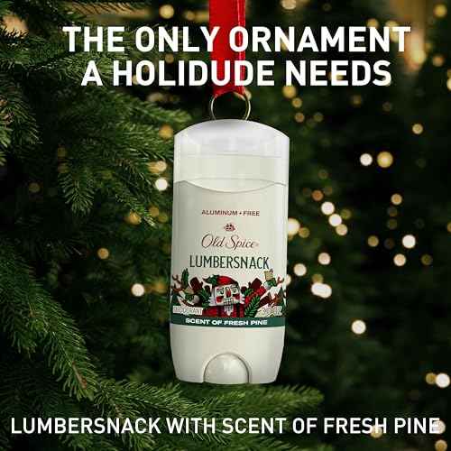 Old Spice Aluminum Free Deodorant for Men, Holidudes Limited Edition, 24/7 Holiday Freshness, Odor Protection, Stocking Stuffer, Lumbersnack with Fresh Pine Scent, 3.0 oz