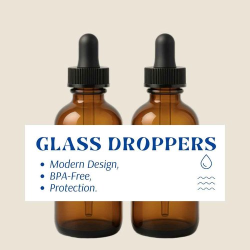 Onisavings Pack of 12-1 Oz Amber Glass Bottles With Caps And Droppers – Refillable Containers For Essential Oils, Serums, Tinctures, Diy Skincare, And Liquid Storage (Amber Glass Droppers)