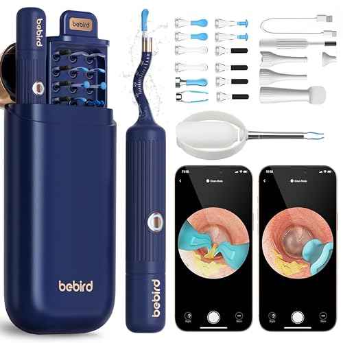 Earsight Plus I35R Ear Wax Removal Tool with Camera | Smart Visual Ear Cleaner with Gentle Tweezers & 12 Tips, HD Otoscope for Adults & Kids