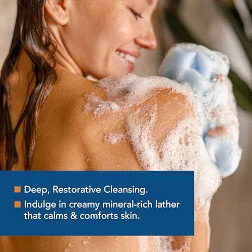 Kenkoderm Psoriasis Dead Sea Mud Soap with Argan Oil & Shea Butter, Natural Exfoliating Body & Face Cleanser for Sensitive Skin, Fragrance & Color-Free, 4.25 Ounce, 4 Bars