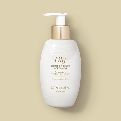 O Boticário Lily Satin Cream Cleanser, Moisturizing Bath Time with Hydration and Luxurious Fragrance, 8.4 Ounce (250ml)