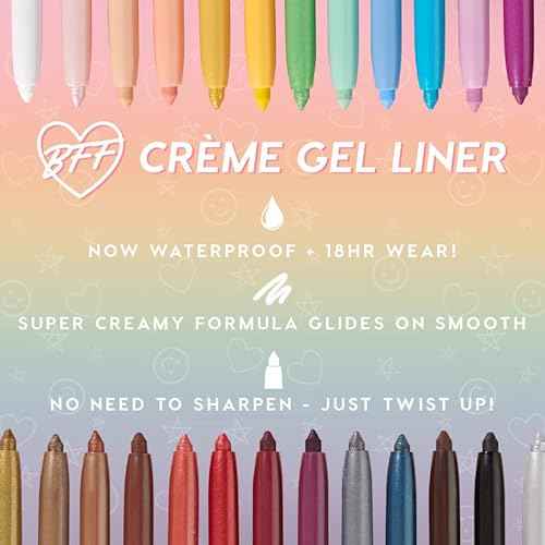 ColourPop Cr?me Gel Waterproof Eyeliner - 18HR Wear, Ultra-Pigmented Eyeliner Pencil with Matte & Metallic Finishes - Smudge-Proof, Vegan & Cruelty-Free - Joy Ride (0.01 oz)