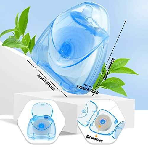 Patelai 100 Boxes Dental Floss Bulk Each 54 Yards/50 M Mint Waxed Mini Travel Size Tooth Floss Picks Pack Individually Wrapped for Adults Homeless Teeth and Gum Protection