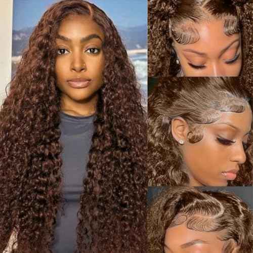 26 28 30 inch WuvuSnm #4 Human Hair Bundles Brown Kinky Curly Bundle Dark Brown Curly Bundles Human Hair Extensions