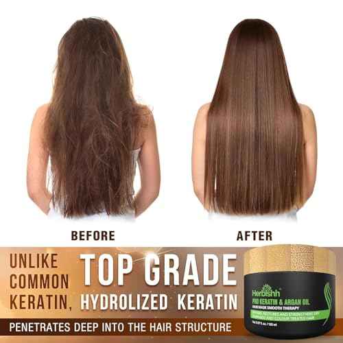 Combo Pack - Herbishh Shampoo for Gray Hair + Argan Intense Hair Mask - Long-lasting Dye Shampoo, Colors in Minutes - 500 Ml - Stimulates Dry, Frizzy Hair (Light Brown)