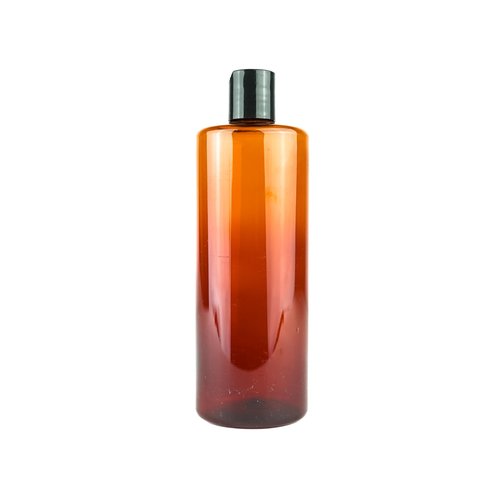 Nature Packaged Plastic Amber Bottles (Pack of 12) - 16oz Amber Plastic Bottle with Screw Caps; Used as Reusable Shampoo, Lotion, Travel, Body Wash Container