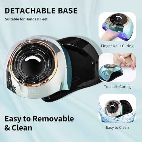 UV Light for Nails 288W Nail Lamp with 63 LED Beads for Gel Polish with LCD Display Auto Sensor and 4 Timer Settings Professional Gel Curing Lamp