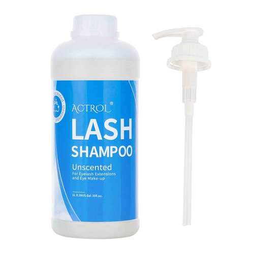 ACTROL Eyelash Extension Cleanser Unscented 1L Natural Lash Extension Shampoo Professional Eyelid Foaming Cleanser Paraben & Sulfate Free Non-lrritating with Salon and Home Care