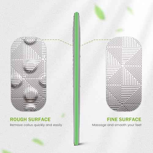 BEZOX Foot Scrubber for Dead Skin(1PCS) - Double Sided Feet File Callus Remover, Heavy Duty Stainless Steel Heel Scraper, Cracked Heel Repair - Green
