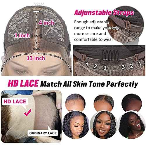 Flady Highlight Ombre Lace Front Wig Human Hair Pre Plucked 4/30 Colored Honey Blonde HD Lace Frontal Wigs For Women180 Density Straight Glueless Wigs Human Hair