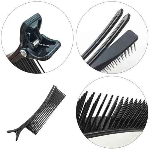 6 PACK Grip Alligator Clips for Hair Sectioning, Styling, Haircuts, Coloring, and DIY Accessories