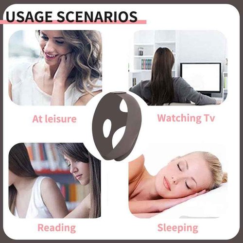 V-Line Face Slimming Strap, Double Chin Reducer Mask, Adjustable Facial Lifting Bandage, Gray