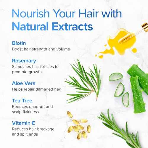 Biotin Shampoo and Conditioner Set - Hair Growth Shampoo and Conditioner for Men & Women - Shampoo Conditioner for Dry, Damage & thinning hair with Tea Tree, Manuka Honey & Rosemary 16oz