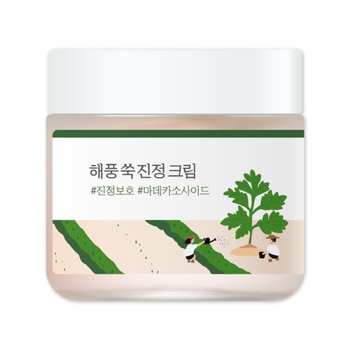 ROUND LAB Mugwort Calming Cream 80ml / Soothing, Moisturizing, Madecassoside, Calming Cream