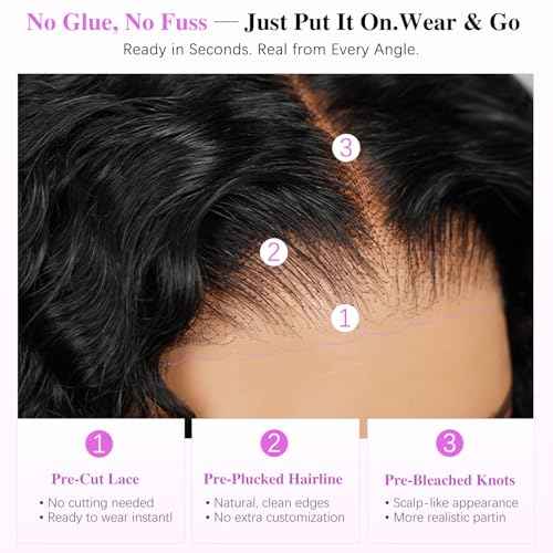 7x6 Burmese Curly Glueless Wigs Human Hair Pre Plucked Pre Cut 250% Density Drawstring Wig for Black Women 7x6 HD Lace Front Wigs Human Hair Glueless Wear and Go Nautural Color 16 Inch