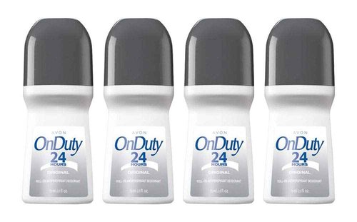 Avon On Duty 24 Hours Original Roll-on Anti-perspirant Deodorant 2.6 oz (4-Pack)