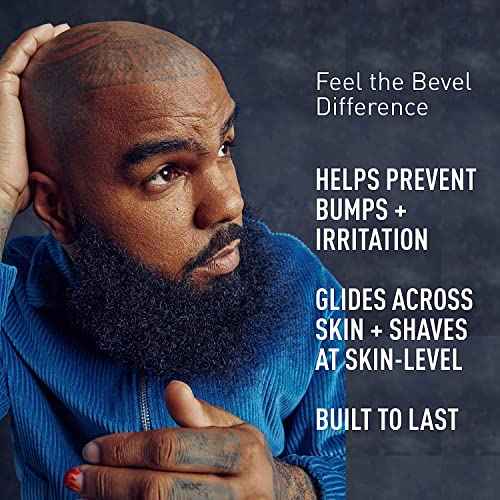 Bevel Safety Razor with Brass Weighted Handle and 10 Double Edge Safety Blade Refills, Single Blade Razor for Men, Designed for Coarse Hair to Prevent Razor Bumps - Silver (Packaging May Vary)