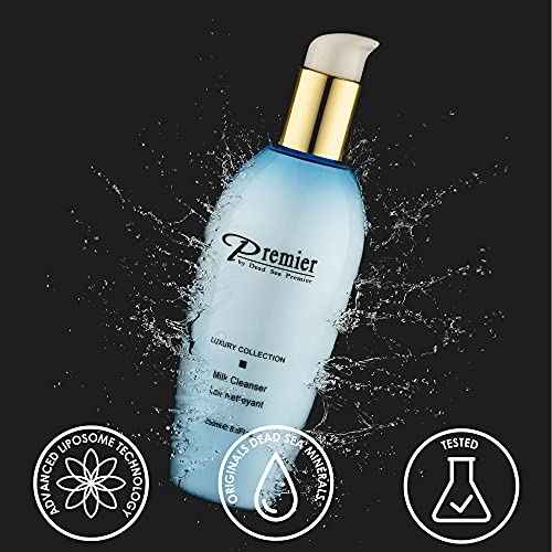 Premier Dead Sea Cleansing Milk, gentle face Cleanser & Make-up remover milk cleanser for face, sensitive and all Skin types, Classic collection skin care 8.45fl oz