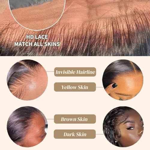 LICHANG 13x4 Lace Front Wigs Human Hair 200 Density 13x4 HD Frontal Human Hair Lace Front Wigs Straight HD Lace Front Wigs Human Hair Straight Glueless Wigs Human Hair Pre Plucked for Women 28 Inch